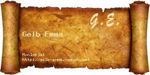 Gelb Emma névjegykártya